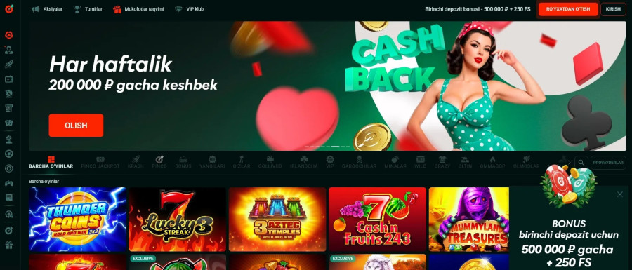 pinco casino online